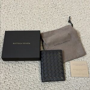 Bottega Veneta Dark Brown Leather Wallet